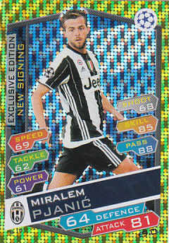 Miralem Pjanic Juventus FC 2016/17 Topps Match Attax CL New Signing #S18